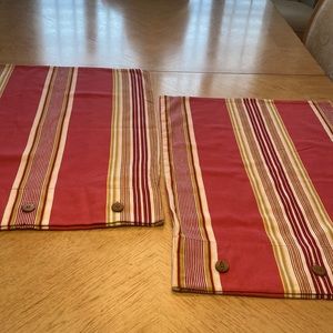 Pottery Barn French Stripe Standard Sham Pillow Cases (2)